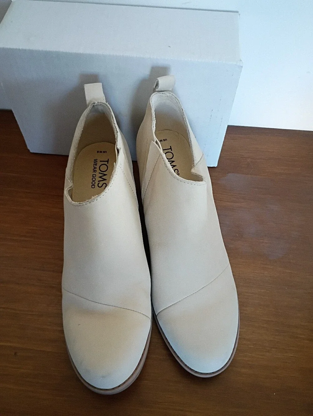 Toms Women’s Cream Wedge Ankle Booties - Stylish Everyday Comfort